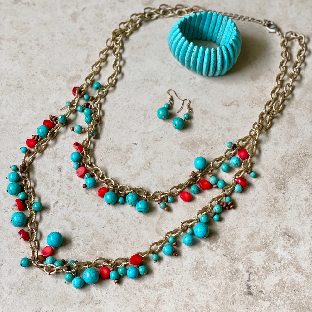 |Boho Turquoise Jewelry Set from Mac…